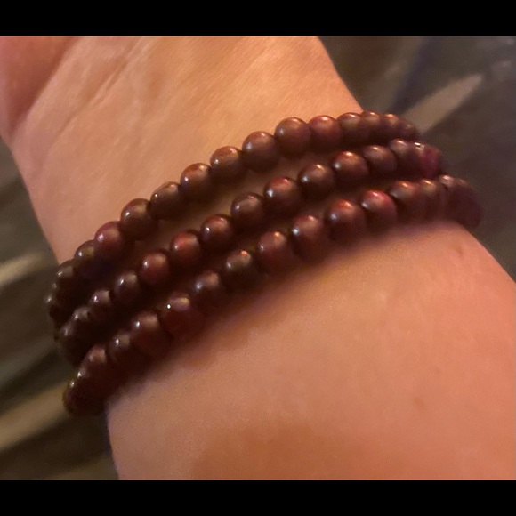 NWOT PRETTY BURGUNDY BRACELET/NECKLACE! - Picture 3 of 5